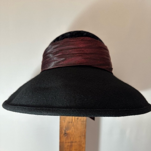 Lylia Siraldo Womens Vintage Hat Church Derby Wedding Wide Brim Big Bow Brooch main image 13